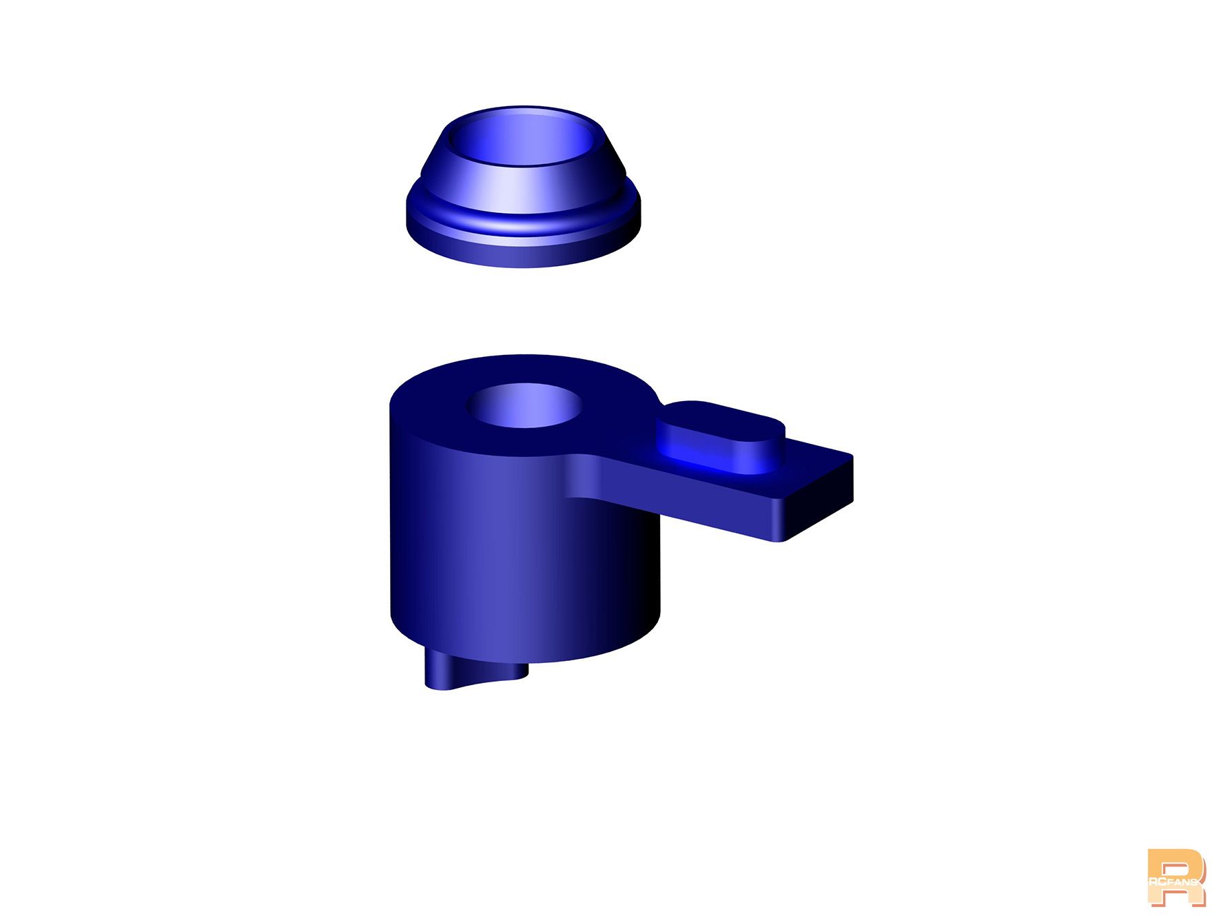 K8-415B Alum. Brake Arm Holder Top & Bottom (Blue).jpg