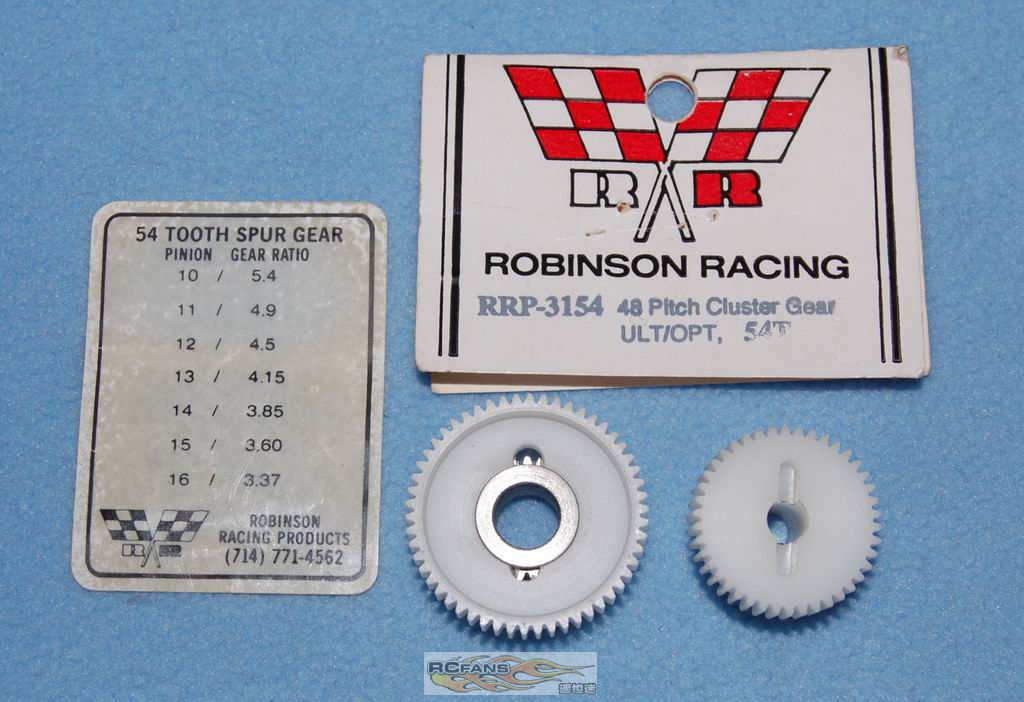 Robinson 48P 54T Counter &amp; Spur gear for kyosho ultima optima.JPG
