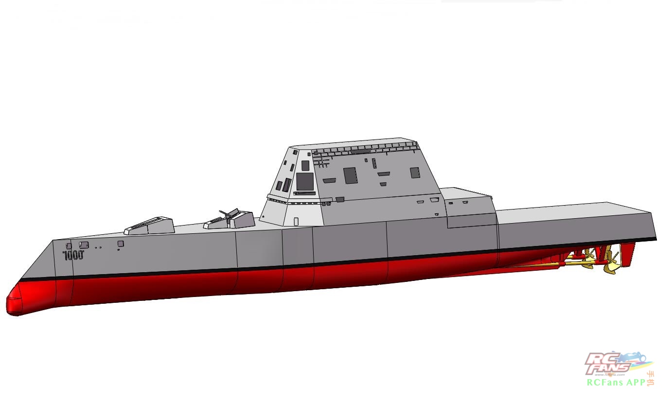 【mankoo】ddg1000朱姆沃尔特级导弹驱逐舰200比例模型