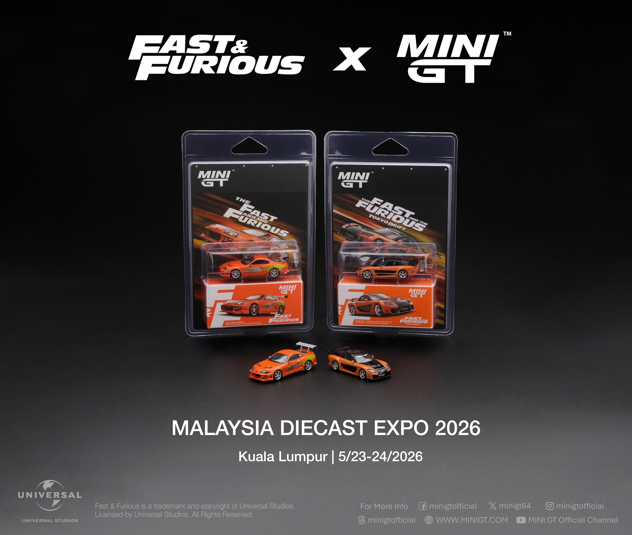 MINI GT �ٶ��뼤�� 25 ���� Toyota Supra Mazda RX-7 �����ģ�ͳ�