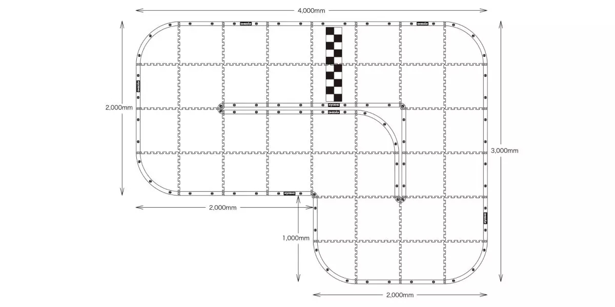 Kyosho MINI-Z Carpet Track 50 ��ͷ��ת�����ṹ