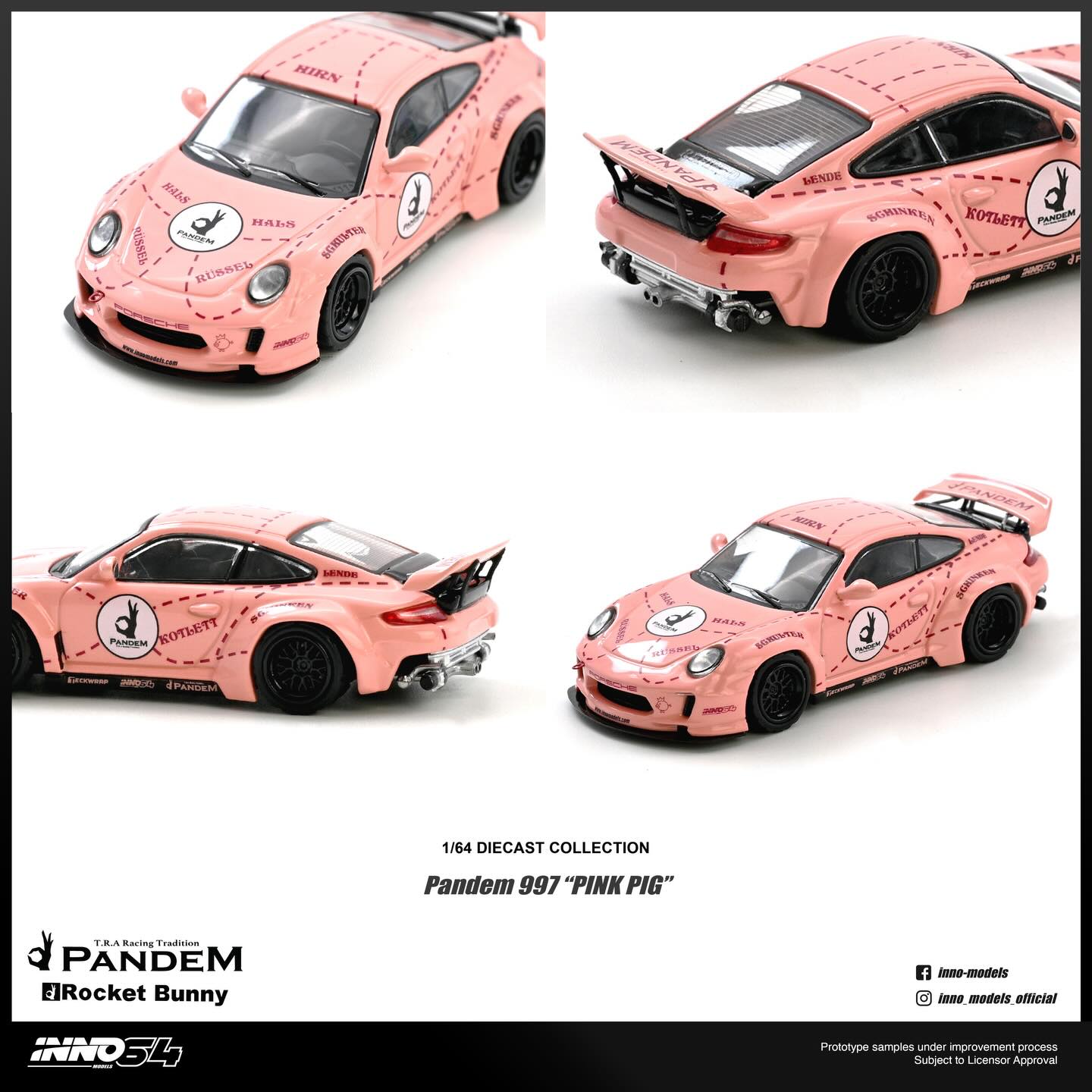 INNO64 PANDEM 997 Pink Pig 1/64 ��̬��ģ