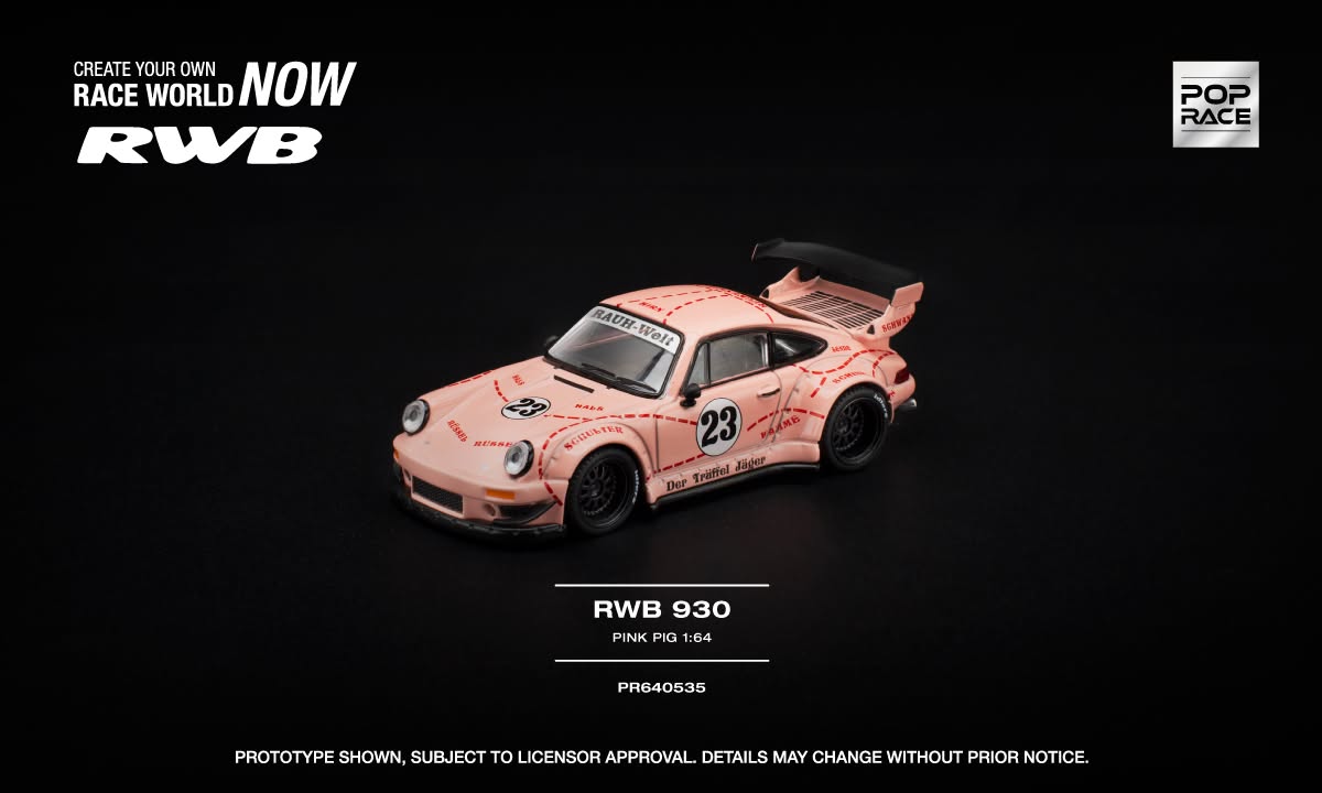 POP RACE RWB 930 PINK PIG 1/64 ��̬��ģ
