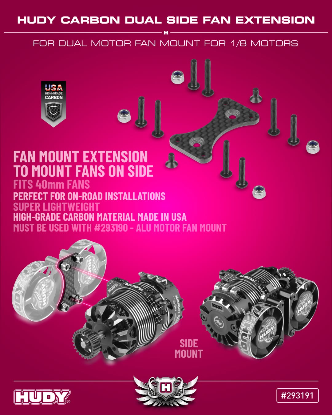 HUDY Alu Dual Motor Fan Mount Dia 42mm ˫�������Ͻ�����ɢ����